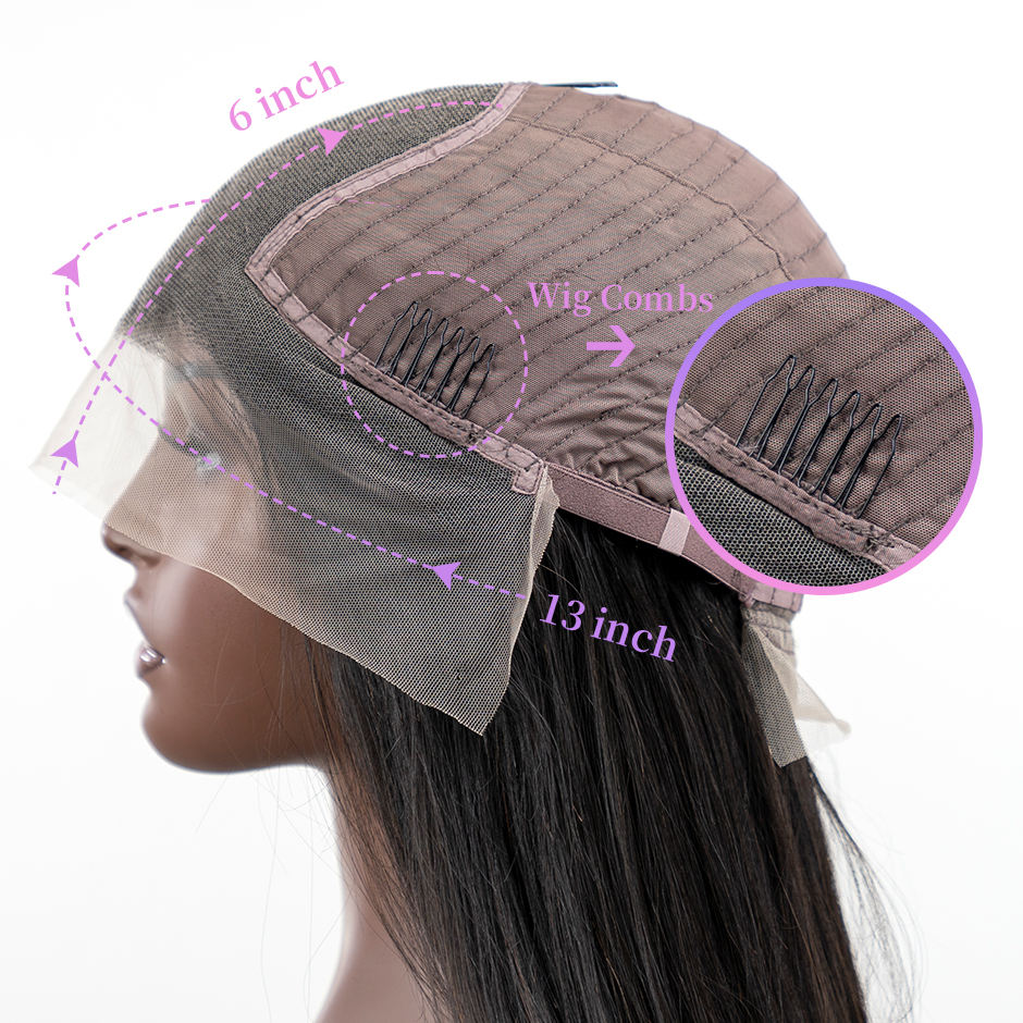 13*6 perruque frontale