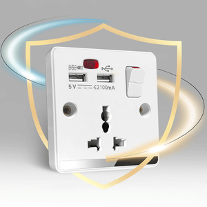 Enchufe de Pared VBQN con 2 Puertos USB y Luz de Neón, Interruptor de Pared de Baquelita de 1/2/3/4 Vías con Control de Luz y Enchufe - Product Image 3