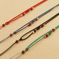 Collier en jade tissé à la main, pendentif en corde, collier à perles réglable, collier en corde pour bijoux, composants pour la fabrication de bijoux