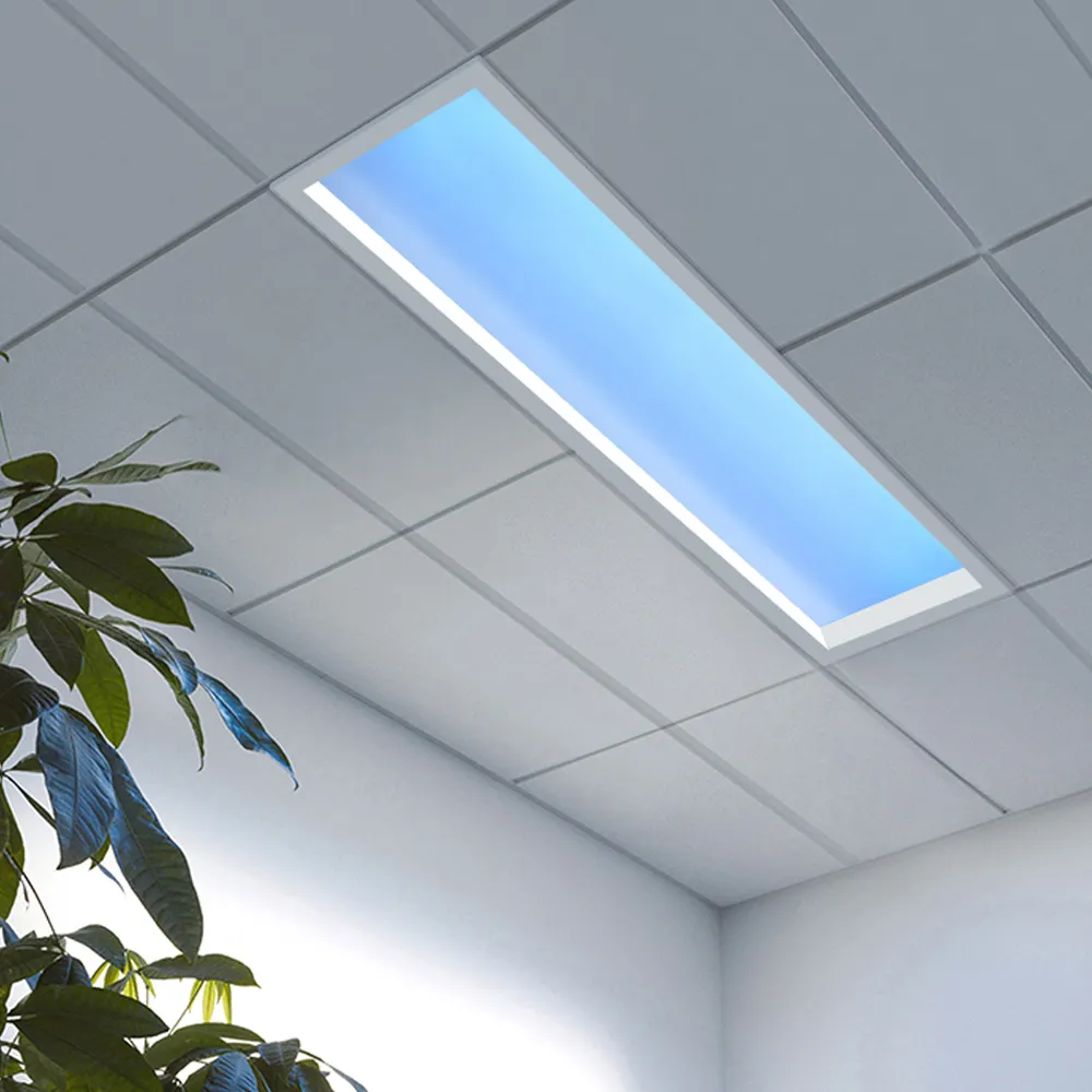 ไฟ LED เพดานอัจฉริยะคุณภาพสูง APP Tuya แผงไฟฟ้าสีฟ้าหลังคาจําลองแสงแดด Windows