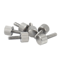 Vis moletées à bouton en acier inoxydable laiton 1/4 ''m2 M3 M4 M5 M6 M8 5/16 vis à tête filetée à 18 clés