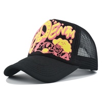 Gorra Trucker con Estampado 3D Puff Graffiti - Gorra de Béisbol con Malla Transpirable para Hombre y Mujer, Estilo Urbano, Hip Hop, Ciclismo al Aire Libre, Casual