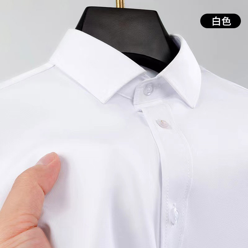 White short sleeves--four-way stretch