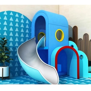 อุปกรณ์เล่นในร่มติดตั้งง่าย  บ้าน<span class=keywords><strong>เด็ก</strong></span>เล่นแบบอินเทอร์แอคทีฟ  พร้อมอุโมงค์คลาน  สไลเดอร์หมุน  ปราสาท <span class=keywords><strong>เหมาะ</strong></span>สำหรับร้านกาแฟ - Product Image 1