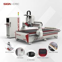 Fresadora CNC 3D de Alta Precisión para Madera con Cambio Automático de Herramienta, Máquina de Grabado de Alta Resistencia con Mesa de Vacío para Puertas de Cocina