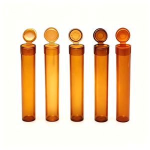 Tube rond en PP avec couvercle à clapet, 117 mm, conteneur en plastique, fabrication OEM/ODM, marquage à chaud pour le stockage d'échantillons cosmétiques - Product Image 2