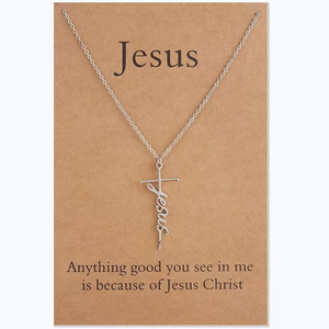 Joyería Religiosa Inspiradora, Collar de Cruz de Acero Inoxidable Resistente al Agua y al Deslustre para Mujer, Regalo Cristiano para Mujer - Product Image 2