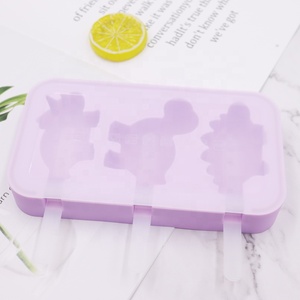 แม่พิมพ์ไอศกรีมซิลิโคนปราศจากสาร BPA สำหรับเด็ก,แม่พิมพ์ไอติมรูปไดโนเสาร์แบบ Diy พร้อมแท่งไม้ใช้ซ้ำได้ - Product Image 5