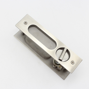 Serrure de <span class=keywords><strong>porte</strong></span> <span class=keywords><strong>coulissante</strong></span> carrée série 160 mm, acier inoxydable 304, design de bouton dissimulé, serrure <span class=keywords><strong>à</strong></span> <span class=keywords><strong>clé</strong></span> pour la confidentialité - Product Image 4