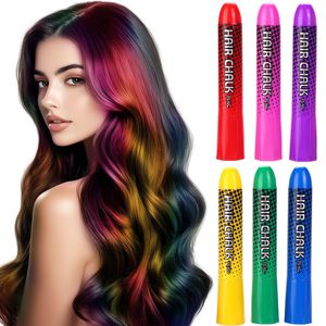 Crayons de couleur pour cheveux en plastique arc-en-ciel, colorant temporaire pour cheveux, lavable, qualité cosmétique, pour Halloween, cosplay, maquillage capillaire DIY - Product Image 1