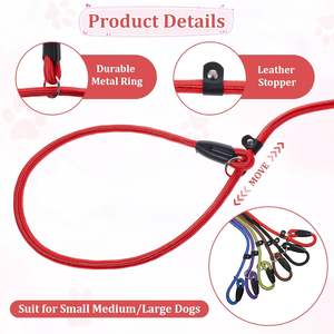 Classico 6 pz 5FT guinzaglio per cani in Nylon resistente comodo per cani di piccole dimensioni - Product Image 3