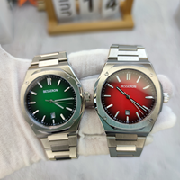 Montre de sport pour homme, boîtier octogonal de 42 mm, acier inoxydable, montre lumineuse, mouvement japonais, étanche, logo personnalisé