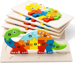 Rompecabezas 3D de Madera con 22 Temas Educativos para Niños, Juguetes de Educación Temprana, Cognición, Animales, Tráfico, Formas - Product Image 1