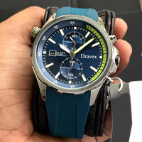 Jam Tangan Pria Mewah Bosst Karet Kronograf Quartz Kaca Mineral Jarum Bercahaya Tahan Air HB Sports Montres Homme