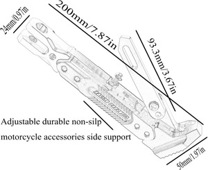 Support de réglage universel CNC en aluminium pour béquille latérale de moto et scooter, accessoires de moto modifiés - Product Image 3