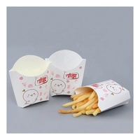 Boîte à frites en papier kraft écologique, personnalisable, jetable, pour frites et autres aliments à emporter, 12oz 16oz