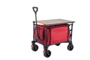 Commercio all'ingrosso di alta qualità pieghevole portatile camion a mano per campeggio all'aperto trekking prato spiaggia carrello carrello con tavolo - Product Image 2