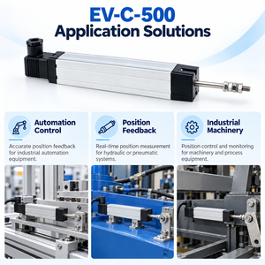 Capteur de déplacement linéaire EV-C-500 500 mm 0,05 % IP54 5 kΩ Sortie de tension analogique Novotechnik TLH/TL pour LT Sakae LP - Product Image 3