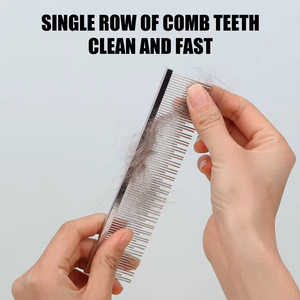 Pet Comb Double Tooth Needle Stainless Steel Grooming Comb For Dogs <b>Cats</b> Remove Floating Hai - Product Image 4
