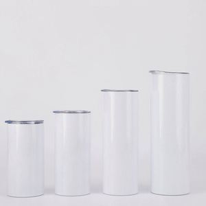 Vaso Sublimable de Acero Inoxidable de Doble Pared con Aislamiento al Vacío, Recto y Delgado, de 12oz, 15oz, 20oz y 30oz, en Blanco - Product Image 6