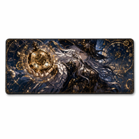 Tapis de bureau gaming grand format Pastel Kawaii Mignon 800x300mm, tapis de souris étendu, tapis de clavier, base antidérapante, écologique, en stock, personnalisable