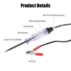Testeur de circuit de testeur de tension cc automobile 6-24V avec pince crocodile et longue sonde en acier stylo de Test électrique de voiture - Product Image 3