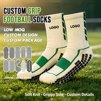 Chaussettes de football FlexGrip avec logo personnalisé, faible MOQ disponible, emballage gratuit, chaussettes de football personnalisées, chaussettes de football tricotées design