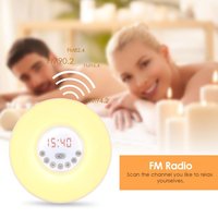 Lever du soleil réveil lumière de réveil simulateur d'aube couleur veilleuse bruit blanc son Radio FM pour les gros dormeurs lumière de réveil