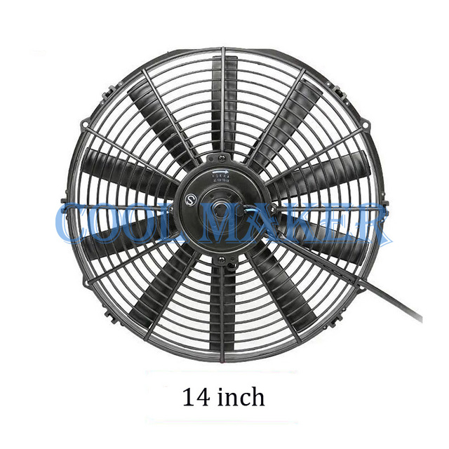 Auto air Conditioner Universal Condenser Cooling Motor Fan 14 Inch 14''