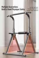 Barre horizontale pliable en acier inoxydable pour l'intérieur, avec barres parallèles pour tractions, dips et entraînement de force
