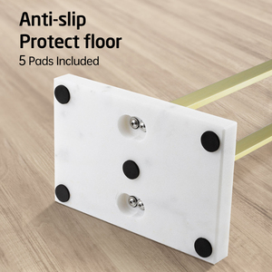 Toallero de Pared de Lujo con Cinco Niveles, Brazos Ajustables, Marco de Metal Dorado, Base de Mármol Blanco, Moderno y Portátil - Product Image 3