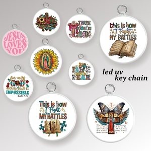 Porte-clés LED religieux imprimé UV en acrylique, avec verset <span class=keywords><strong>chr</strong></span>étien lumineux, cadeau Foi Espoir - Grande <span class=keywords><strong>Vente</strong></span> - Product Image 1