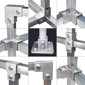 25 x25mm אלומיניום מרובע צינור מחבר צינור מרובע כבד מתאים למדף אחסון - Product Image 4