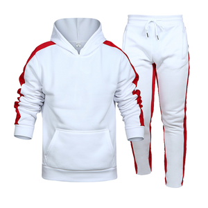 Alta calidad a prueba de viento transpirable Casual hombres con capucha 2 piezas activo gimnasio deportes chándal conjunto Joggers invierno que absorbe el sudor - Product Image 4
