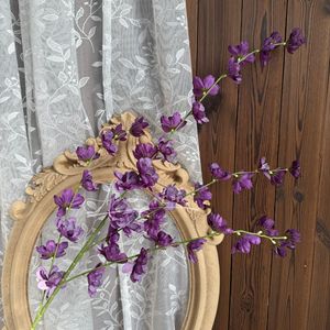 Flores Artificiales de Delphinium Jinxi, 4 Ramas, Decoraciones de Techo de Seda para Bodas, Accesorios para Pasillos de Techo Alto - Product Image 3