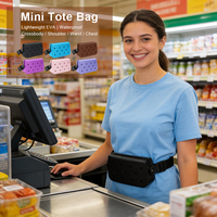 Sac fourre-tout mini en EVA imperméable et durable, réglable, pour caissier, sac de poitrine, sac de taille, pour supermarché, magasin, travail quotidien, rangement portable