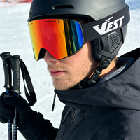 Masques de ski personnalisés, masques de snowboard à double couche anti-buée, coupe-vent, vision large pour hommes et femmes, ski d'hiver