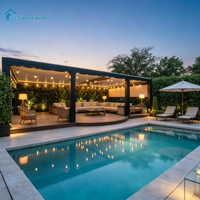 Sweet Home Outdoor Bioklimatische Pergola aus Aluminiumlegierung mit Verstellbarem Lamellendach, Robuster Pavillon für Garten, Terrasse, Hinterhof und Pool