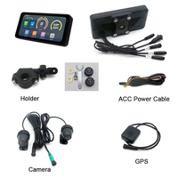 Portátil 6,25 pulgadas IPX7 impermeable navegación GPS Android Apple coche/motocicleta IPS pantalla táctil dos cámaras función Carplay