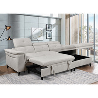 Canapé d'angle en L de luxe, confortable, deux places, avec rangement, garni d'éponge, moderne, pour salon - Vente en gros