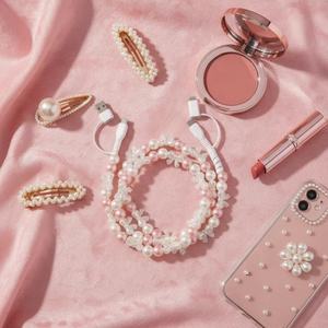 Câble USB Type-C créatif DIY perlé, chargeur de téléphone tendance avec perles nœud papillon, portable pour femmes et filles - Product Image 4