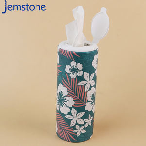 Tube de mouchoirs en papier doux cylindrique rond écologique avec couvercle en plastique, emballage pour boîte de mouchoirs de voiture – Vente chaude - Product Image 2