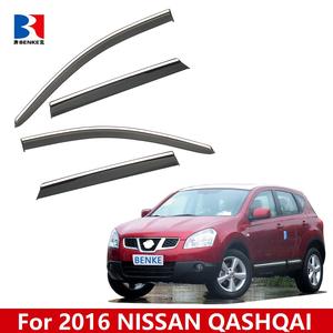Déflecteurs de vent et de pluie adhésifs pour vitres latérales, pare-soleil et protection contre les intempéries pour Nissan Qashqai 2016 Ventvisor - Product Image 2