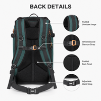 Sac à dos de randonnée léger multi-compartiments avec fermeture éclair 25L, logo personnalisé, pour le sport de plein air et l'escalade