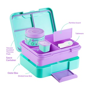 Nouvelle boîte à lunch imprimée 2026 pour étudiants avec couverts, boîte à goûter pour enfants avec chauffage au micro-ondes - Product Image 5
