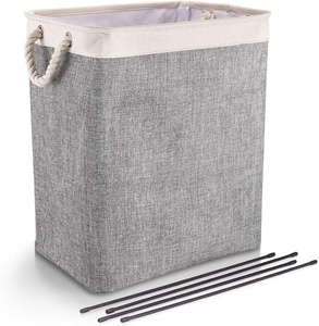 YA SHINE Freestanding laundry bag custom logo laundry storage basket foldable cloth bag collapsible Laundry Hamper Basket