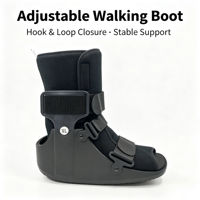 Botte de marche post-chirurgicale ergonomique en polaire avec doublure amovible à scratch, antidérapante en TPR, de haute qualité pour la récupération médicale