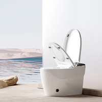 Inodoro Inteligente de Una Pieza de Estilo Moderno, Sanitario de Cerámica, Inodoro WC de Suelo con Autolimpieza