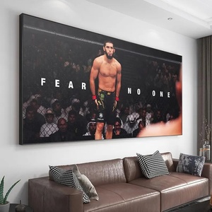 Stampa su Tela Motivazionale 'MMA <span class=keywords><strong>Fighter</strong></span> Fear No One', Poster UFC per Palestra, Ufficio, Man Cave o Decorazione Sala Sport da Combattimento, Regalo - Product Image 1