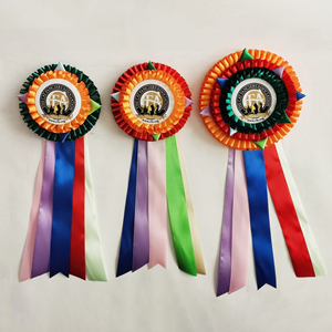 Cinta de Lentejuelas Personalizada de Lujo a Precio de Fábrica, Cinta de Satén con Rosas para Decorar, Premio de Baile, Roseta para Carreras de Caballos - Product Image 5